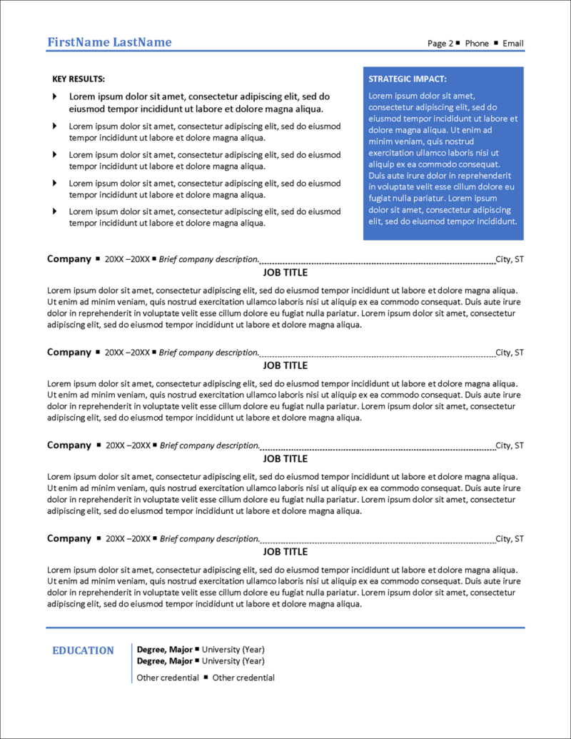 MS Word Resume Template Bundles - Distinctive Resume Templates