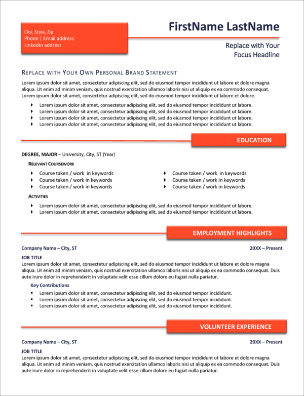 Restaurant Server Resume Template for MS Word: Instant Download