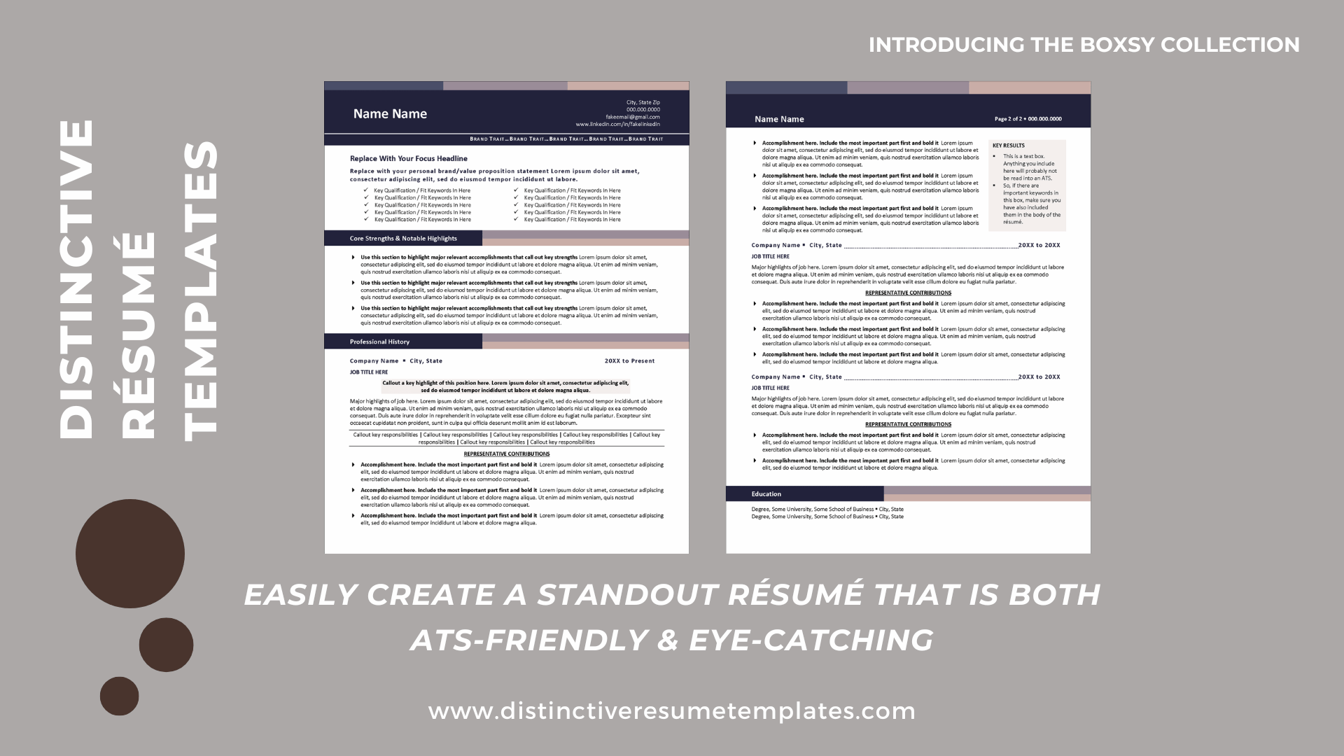 Contemporary, Easy-to-Customize Corporate Resume Template for Word