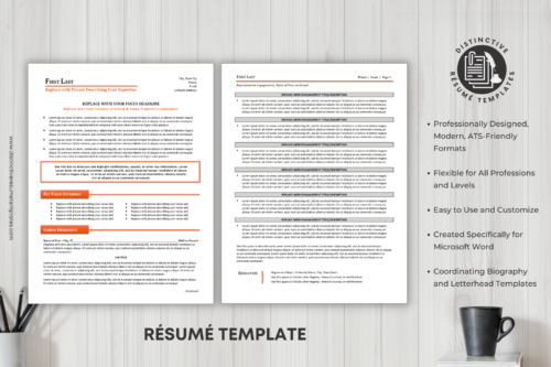 Consultant Resume Template - Distinctive Resume Templates