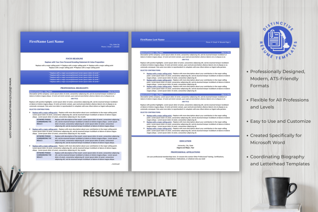 Easy-to-Use & Customize Resume Template With a Unique Format