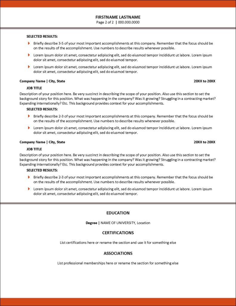 Achievements-Filled Resume Template; Fast, Easy & ATS-Friendly