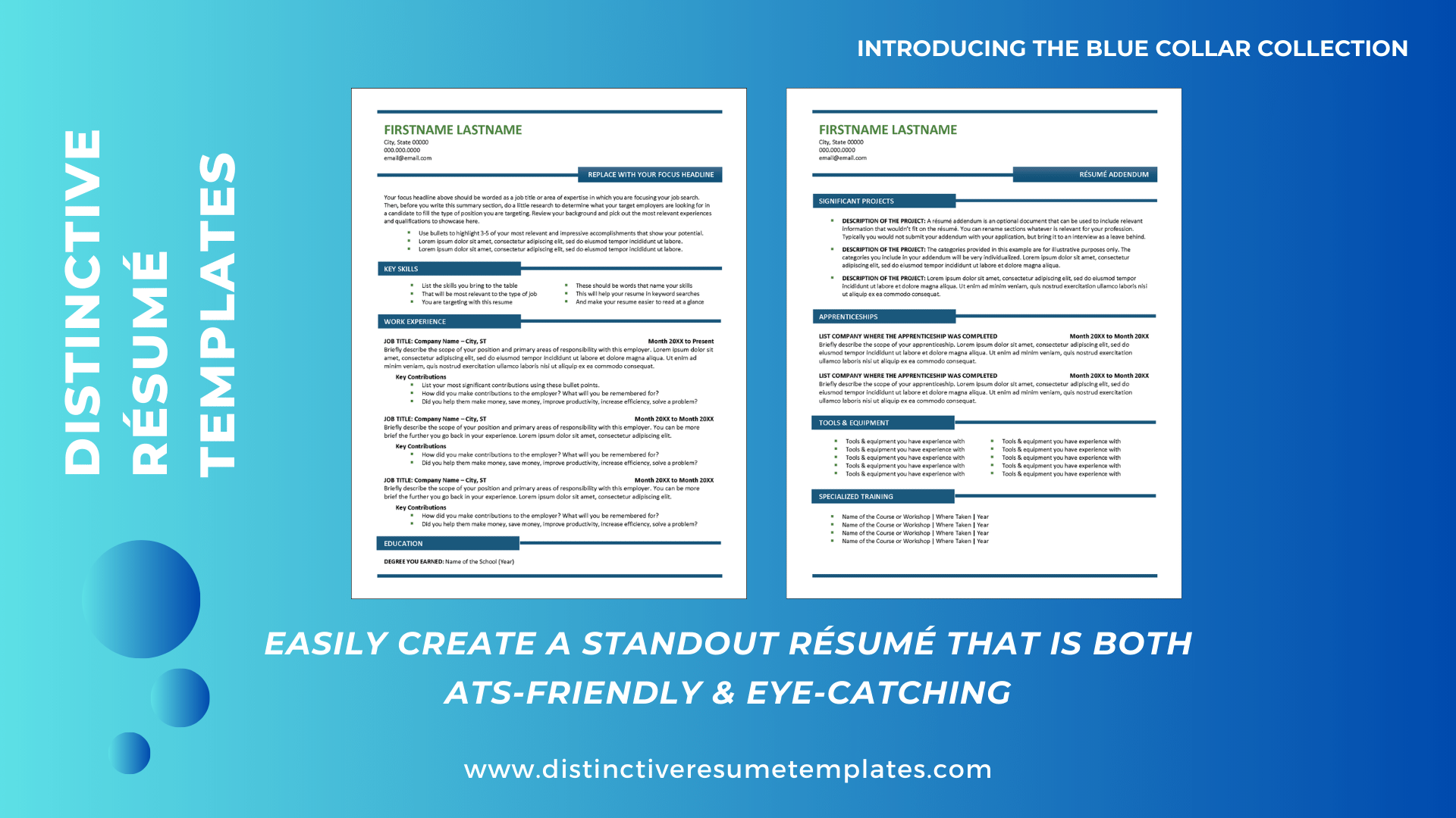 Blue Collar Resume Template EasytoUse and Customize
