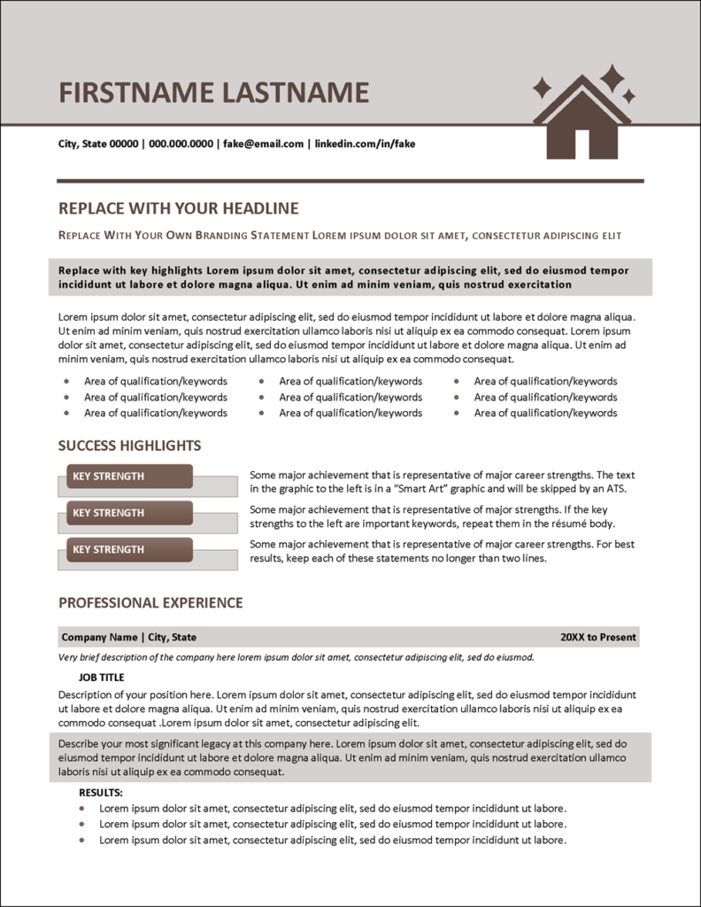 Real Estate Resume Templates