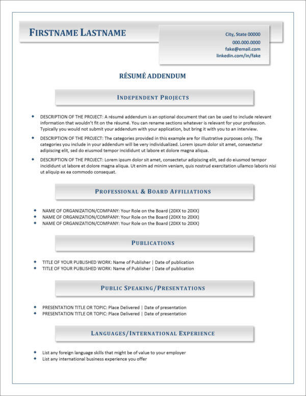 Easy-to-Customize, Sophisticated Template for Your Resume