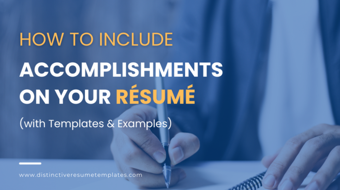 Include Accomplishments On Your Resume (examples & Templates)