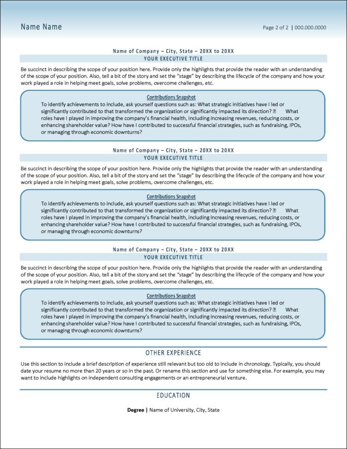 Board Pro Resume Page 2