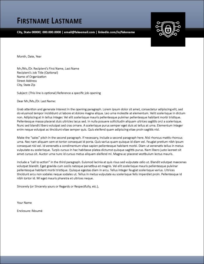 SecureForce Cover Letter