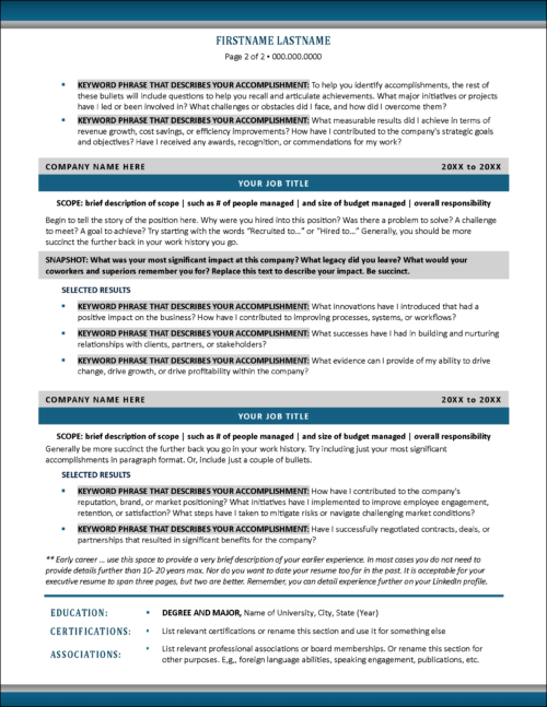 ApexExec Resume Page 2