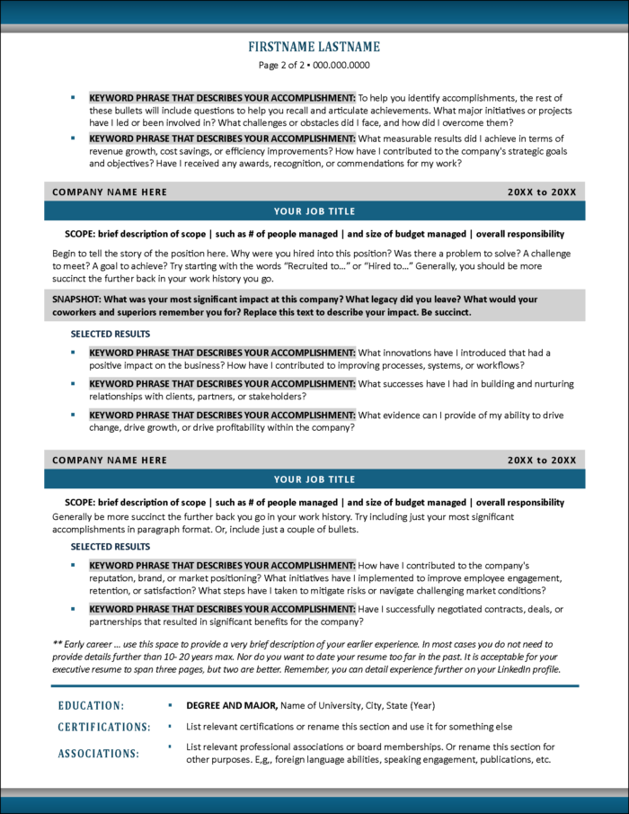 ApexExec Resume Page 2