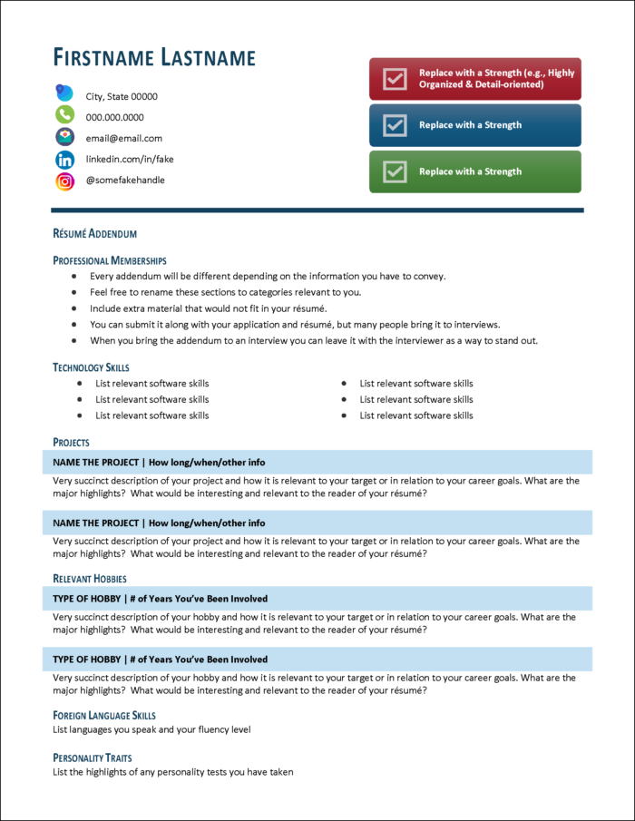 CareerForge Resume Addendum