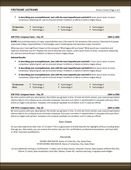 QueryCrafter Data Engineer Resume Page 2