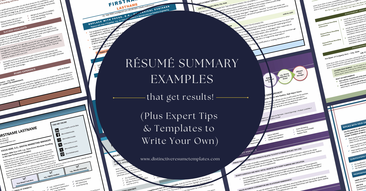 Resume Summary Examples